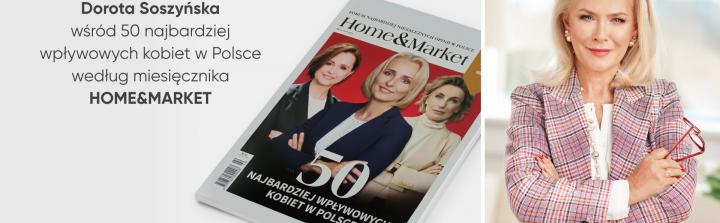 Dorota Soszyńska wśród 50 najbardziej wpływowych Polek miesięcznika Home&Market